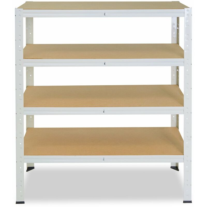 shelfplaza® HOME 100x80x45 cm Scaffale metallo per carichi pesanti bianco  con 4 ripiani con 175kg capacità di carico / Scaffali in metallo per garage  come scaffali per ripostiglio o officina