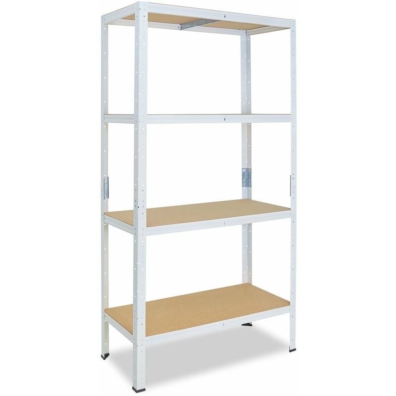 shelfplaza® HOME 200x50x30 cm Scaffale metallo per carichi pesanti bianco  con 4 ripiani con 175kg capacità di carico / Scaffali in metallo per garage  come scaffali per ripostiglio o officina