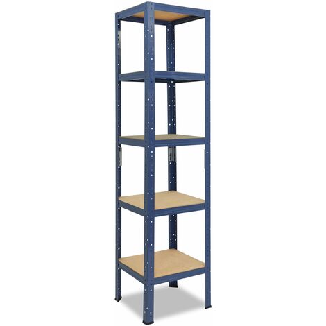 shelfplaza® HOME 90x60x60 cm Scaffale metallo per carichi pesanti blu con 4  ripiani con 175kg capacità di carico / Scaffali in metallo per garage come scaffali  per ripostiglio o officina