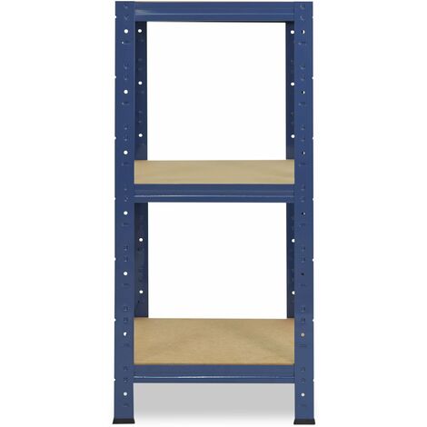 shelfplaza® HOME 90x40x40 cm Scaffale metallo per carichi pesanti blu con 3  ripiani con 175kg