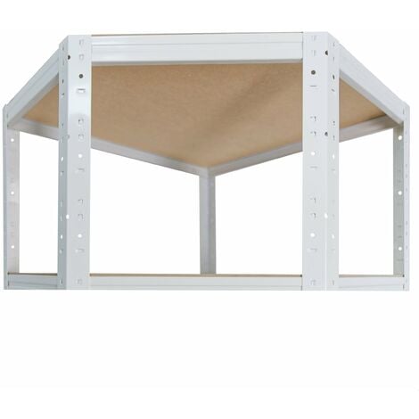 shelfplaza® HOME 200x60x30 cm Scaffale angolare metallo carichi pesanti  bianco 6 ripiani / Scaffale metallo 145kg