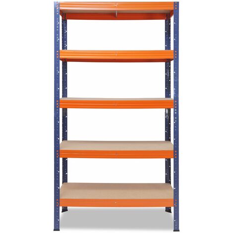 shelfplaza® PRO 200x100x50 cm Scaffale metallo per carichi pesanti zincato  con 4 ripiani con 200kg capacità di carico / Scaffali in metallo per garage  come scaffali per ripostiglio o officina