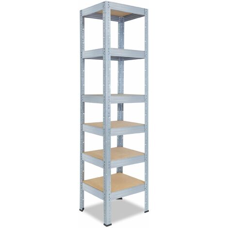 shelfplaza® HOME 200x40x50 cm Scaffale metallo per carichi pesanti blu con  5 ripiani con 175kg capacità di carico / Scaffali in metallo per garage  come scaffali per ripostiglio o officina