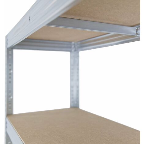 shelfplaza® PRO 90x50x30 cm Scaffale metallo per carichi pesanti zincato  con 3 ripiani con 200kg