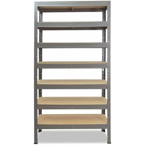 shelfplaza® PRO 200x75x50 cm Scaffale metallo per carichi pesanti grigio con  7 ripiani con 142kg capacità di carico / Scaffali in metallo per garage  come scaffali per ripostiglio o officina