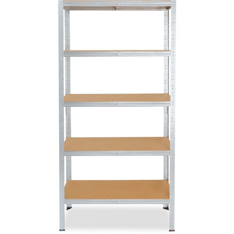 shelfplaza® 180x70x30cm HOME Scaffale metallo per carichi pesanti zincato  con 5 ripiani con 175kg capacità di carico/Scaffali in metallo per garage  come scaffali per ripostiglio o officina : : Fai da te