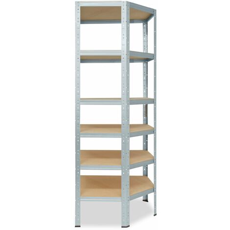 shelfplaza® HOME 230x120x60 cm Scaffale metallo per carichi pesanti bianco  con 6 ripiani con 145kg capacità di carico / Scaffali in metallo per garage  come scaffali per ripostiglio o officina