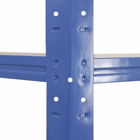 shelfplaza® HOME 200x60x40 cm Scaffale metallo per carichi pesanti blu con  6 ripiani con 145kg