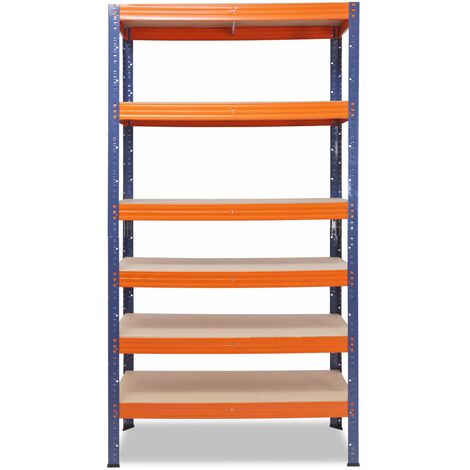 YAHEETECH - Scaffale / scaffalatura Garage In Metallo A 5 Ripiani  Regolabili Da Magazzino Carico Massimo Per Ripiano 150 Kg 150 X 70 X 30 Cm  Blu - ePrice