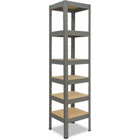 shelfplaza® PRO 200x100x50 cm Scaffale metallo per carichi pesanti grigio  con 5 ripiani con 200kg capacità di carico / Scaffali in metallo per garage  come scaffali per ripostiglio o officina