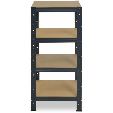 shelfplaza® BLACK 200x100x50 cm Scaffale metallo nero per carichi pesanti  con 5 ripiani / Scaffale in metallo nero con ciascuno 175kg di capacità di  carico / Mensola metallo nero come scaffale garage