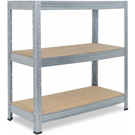 shelfplaza® PRO 90x45x60 cm Scaffale metallo per carichi pesanti zincato con  3 ripiani con 200kg