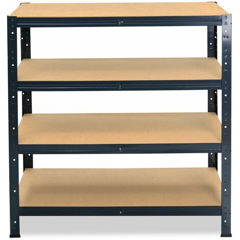 shelfplaza® HOME 100x100x60 cm Scaffale metallo per carichi pesanti  antracite con 4 ripiani con 175kg