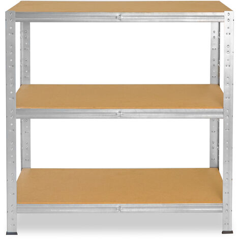 shelfplaza® HOME 115x70x45 cm Scaffale metallo per carichi pesanti zincato  con 3 ripiani con 175kg