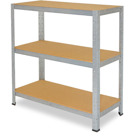 shelfplaza® HOME 100x100x30 cm Scaffale metallo per carichi pesanti blu con  3 ripiani con 175kg capacità di carico / Scaffali in metallo per garage  come scaffali per ripostiglio o officina