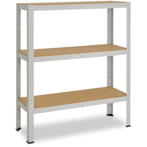 shelfplaza® HOME 200x100x50 cm Scaffale metallo per carichi pesanti bianco  con 5 ripiani con 175kg capacità di carico / Scaffali in metallo per garage  come scaffali per ripostiglio o officina