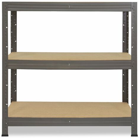 shelfplaza® PRO 90x40x60 cm Scaffale metallo per carichi pesanti grigio con  3 ripiani con 200kg