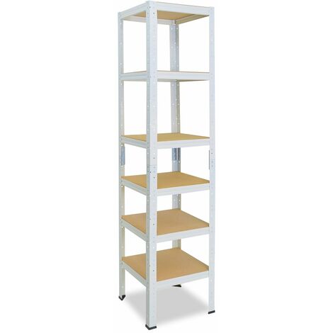 shelfplaza® PRO 155x40x40 cm Scaffale metallo per carichi pesanti zincato  con 6 ripiani con 166kg capacità di carico / Scaffali in metallo per garage  come scaffali per ripostiglio o officina