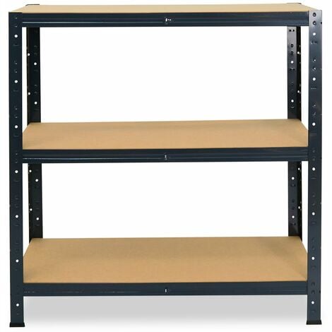 shelfplaza® HOME 90x50x30 cm Scaffale metallo per carichi pesanti antracite  con 3 ripiani con 175kg