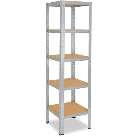 shelfplaza® HOME 155x30x30 cm Scaffale metallo per carichi pesanti bianco  con 4 ripiani con 175kg capacità di carico / Scaffali in metallo per garage  come scaffali per ripostiglio o officina