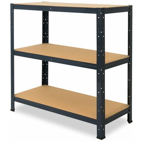 shelfplaza® HOME 90x70x40 cm Scaffale metallo per carichi pesanti antracite con  3 ripiani con 175kg capacità di carico / Scaffali in metallo per garage  come scaffali per ripostiglio o officina