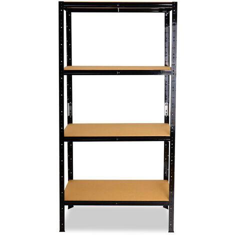 shelfplaza® BLACK 90x120x60 cm Scaffale metallo nero per carichi