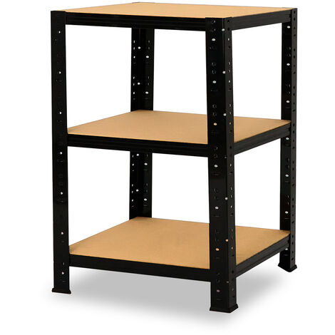 shelfplaza® 200x45x50cm BLACK Scaffale metallo nero per carichi pesanti con  4 ripiani/Scaffale in metallo nero con ciascuno 175kg di capacità di  carico/Mensola metallo nero come scaffale garage : : Casa e cucina