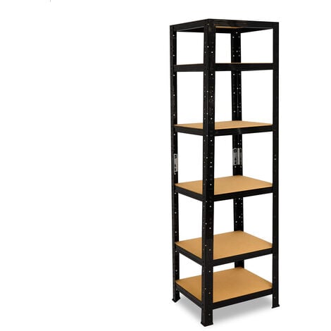 shelfplaza® BLACK 90x50x50 cm Scaffale metallo nero per carichi pesanti con  3 ripiani / Scaffale in metallo nero con ciascuno 175kg di capacità di  carico / Mensola metallo nero come scaffale garage