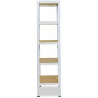 shelfplaza® HOME 180x60x60 cm Scaffale metallo per carichi pesanti bianco con  5 ripiani con 175kg capacità di carico / Scaffali in metallo per garage  come scaffali per ripostiglio o officina