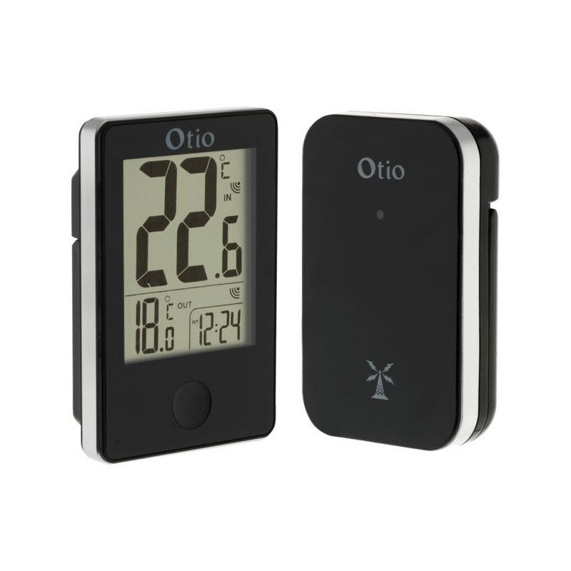 Thermomètre avec capteur - Sans fil - Noir - Otio
