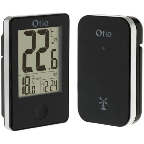 Thermomètre avec capteur - Sans fil - Noir - Otio
