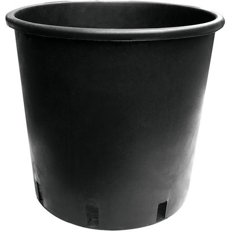 Pot Rond En Plastique Noir 15 L 28x28 Cm