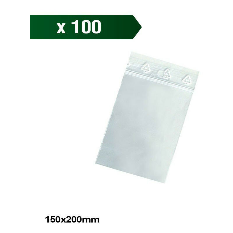 Boite de 100 sachet zip 150x200mm - 50µ