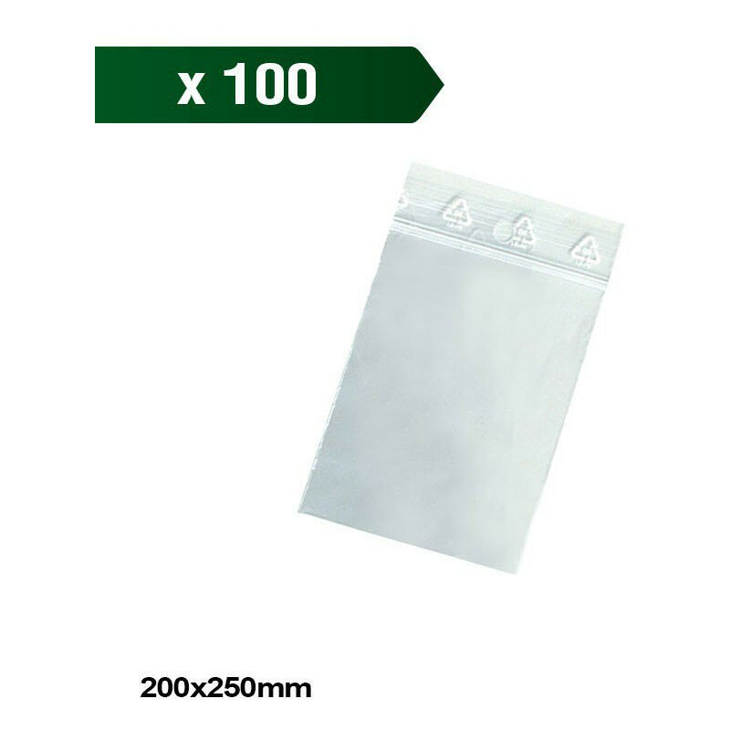 Boite de 100 sachet zip 200x250mm - 50µ