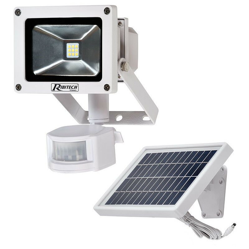 Projecteur Solaire LED 8W Dimmable avec Détecteur (Panneau Solaire +  Télécommande Inclus) - Blanc Froid 6000K - 8000K - SILAMP