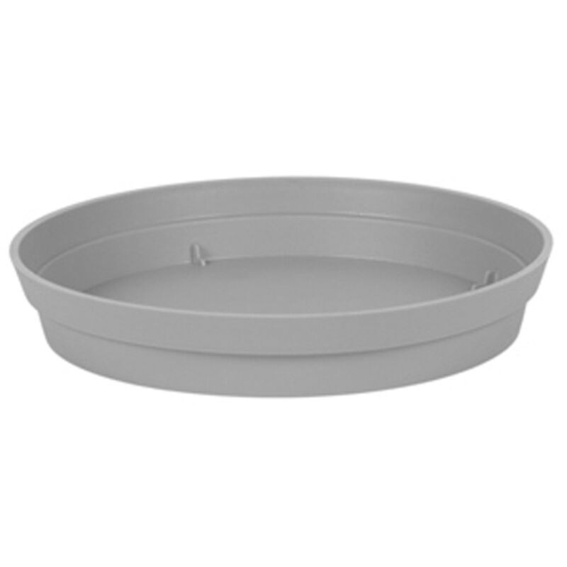 Soucoupe Cancun Gris Béton - Plateau Pour Jardinière Cancun 80 Cm - EDA PLASTIQUES