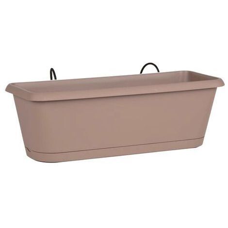 EDA - Jardinière Cancun - Gris anthracite - 38 L - 80 cm - Jardin