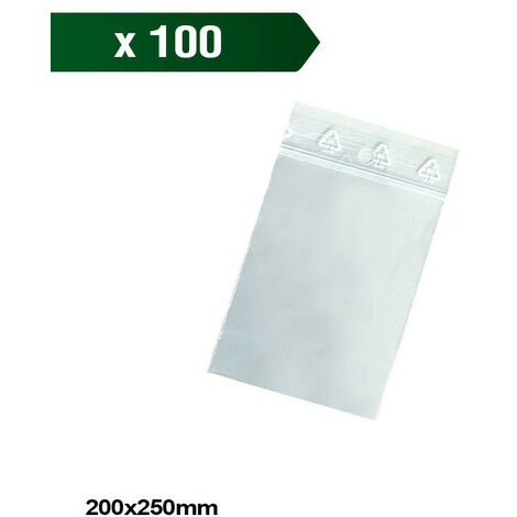 Boite de 100 sachet zip 200x250mm - 50µ