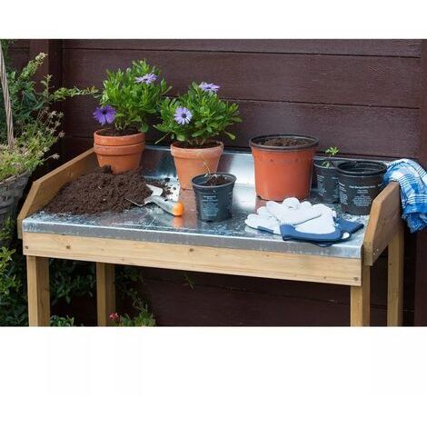 Table de rempotage, de semis pour plante