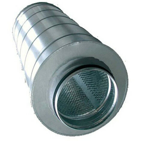 Silencieux métal 125/600mm-conduit de ventilation