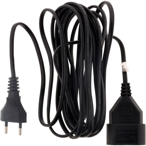 Prolongateur Électrique 5m Zenitech - 2x0.75mm², Prise 6A, Marron, Sécurité Enfant, Norme NF