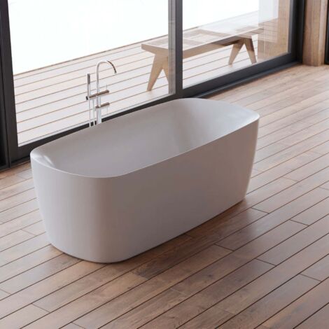 Baignoire Ilot Swing 170 blanche 170 x80 x58 cm, by SPALINA