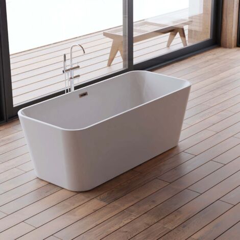 Baignoire Ilot Stellar 170 blanche 170 x75 x58 cm, by SPALINA (1/5)