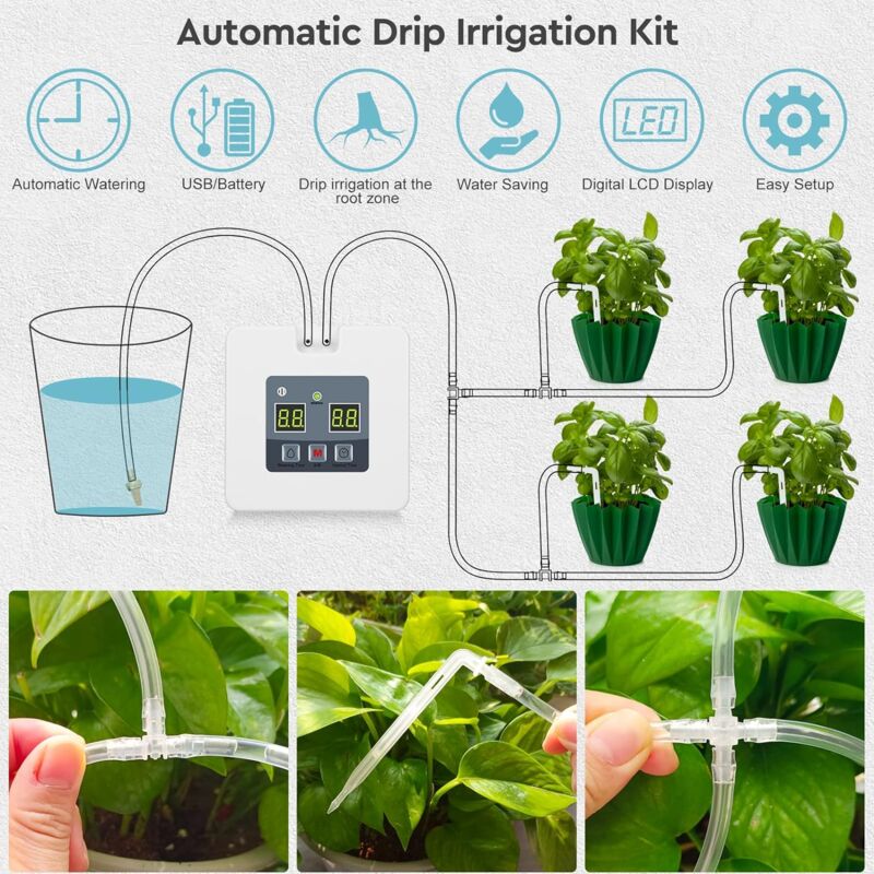 Acheter Dispositif d'arrosage automatique des plantes, 10 pièces,  dispositif d'irrigation goutte-à-goutte automatique pour fleurs