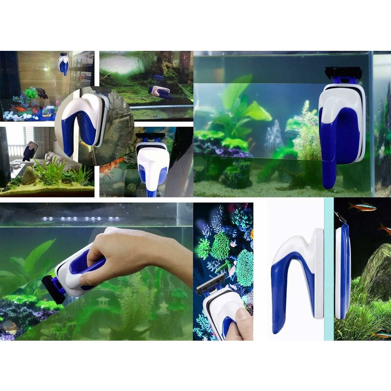 2pcs Éponge de Nettoyage pour Aquarium et grattoir Anti-algues