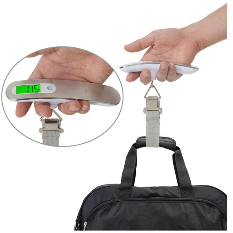 Pèse-Bagages Électronique 50kg - Balance Portable Avec Crochet Et écran LCD - Idéal Voyage