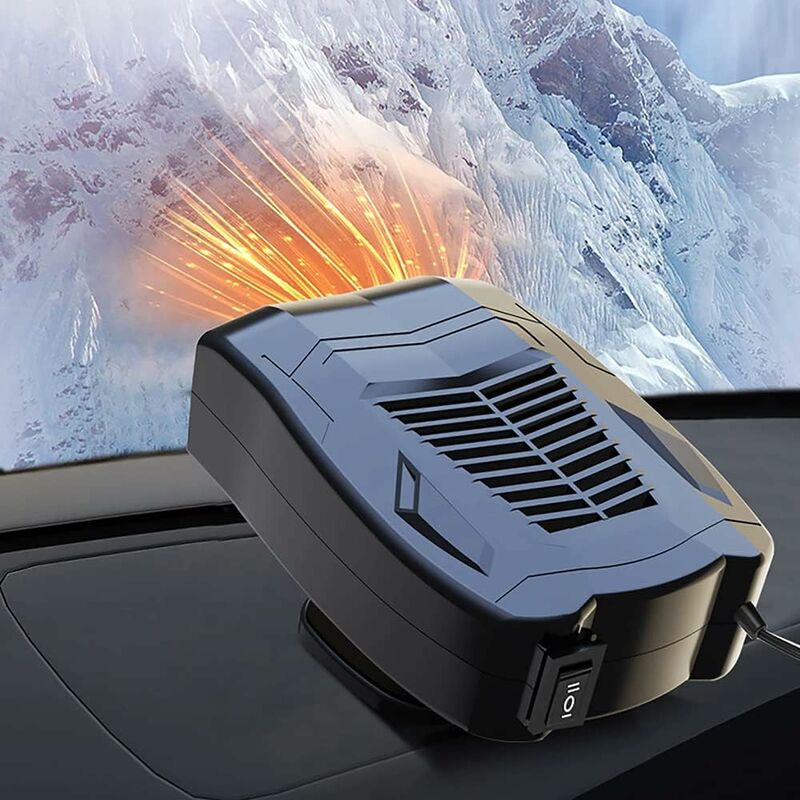 Acheter Chauffage de voiture 12V, chauffage électrique rotatif à 360 °, se  branche sur l'allume-cigare, ventilateur de refroidissement