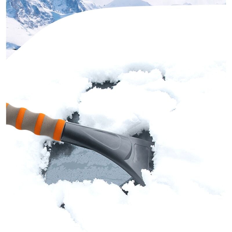 EcoNour Brosse à neige de 68,6 cm avec grattoir pour voiture | Tête à poils  anti-rayures et grattoir à glace pour pare-brise de voiture avec corps en