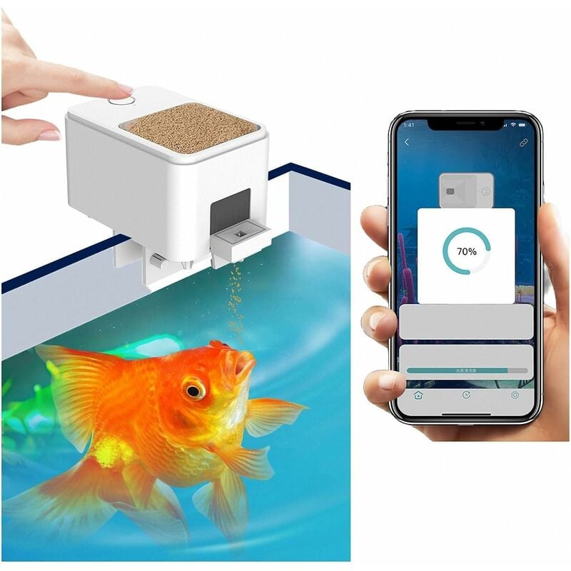 Mangeoire automatique pour poissons avec minuterie et écran LCD