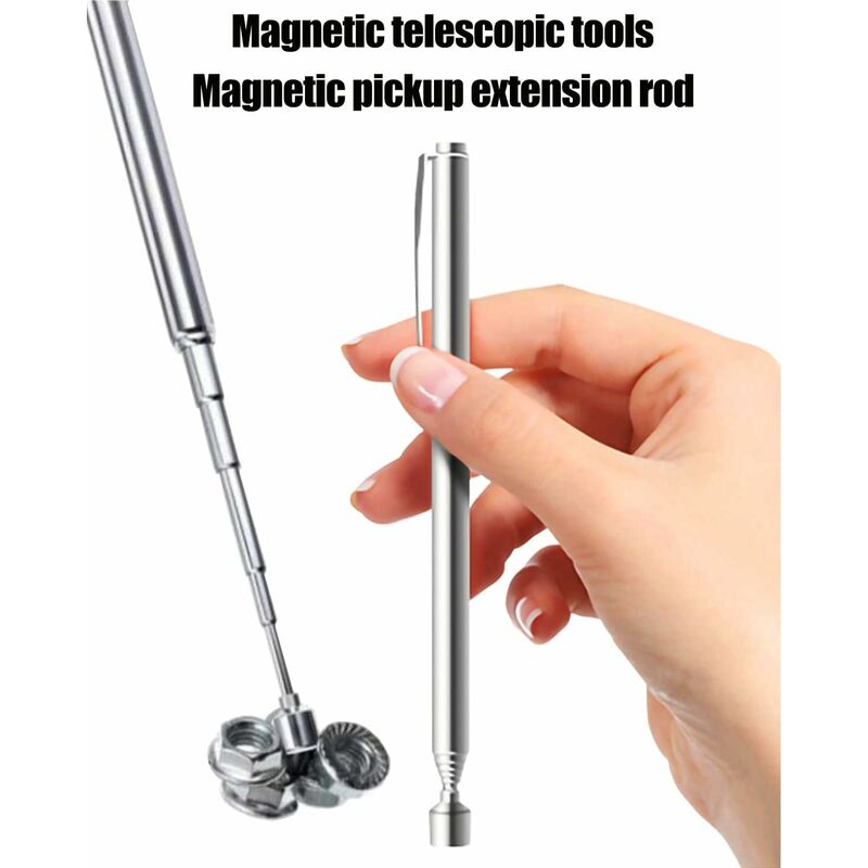 Outil magnétique télescopique 20 Lbs Outil de ramassage magnétique 30  pouces Gadget de bâton magnétique télescopique